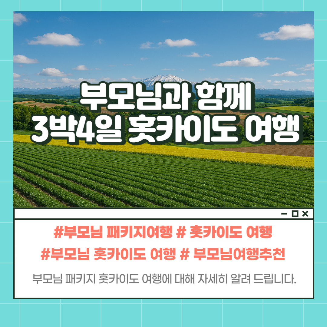 부모님 홋카이도 패키지여행