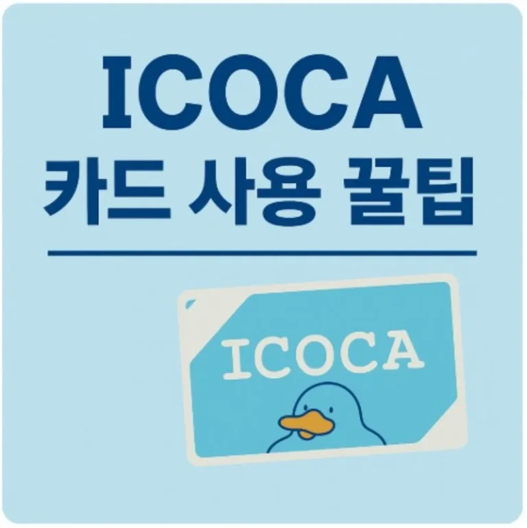 이코카 사용 꿀팁