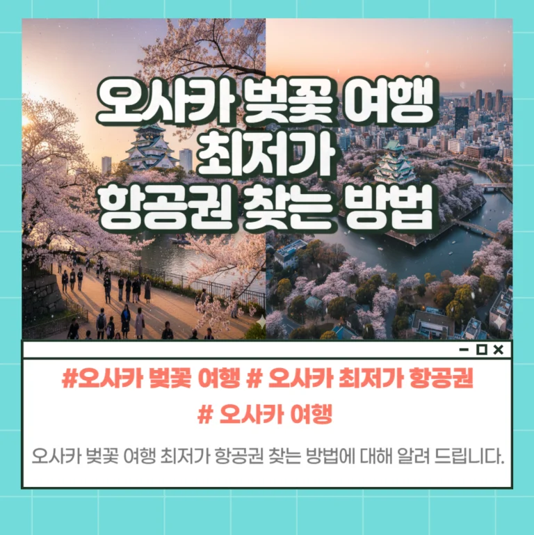 오사카 최저가 항공