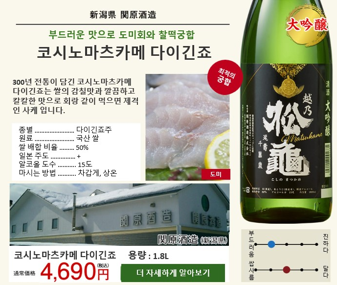 코시노마츠카메 다이긴죠 ( 越乃松亀大吟醸 )