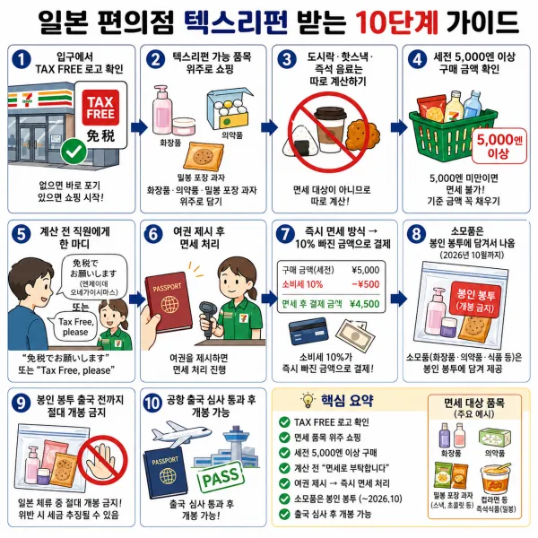 편의점 텍스리펀 방법