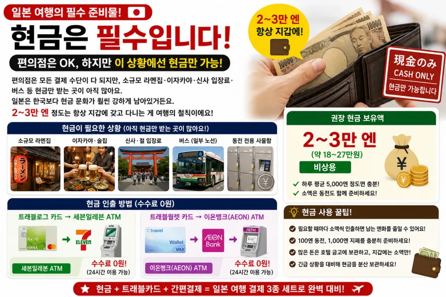 일본 편의점 직원이 엔화 지폐와 동전을 받아 거스름돈을 거슬러 주는 손 사진
